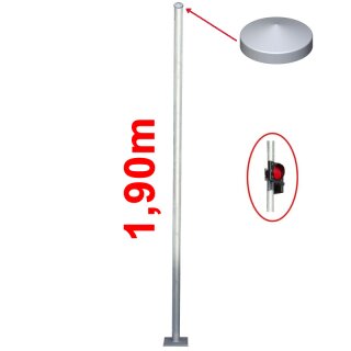 Mast für Solarpanel und Ampelbefestigung - 1,90m "Standard"