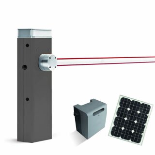 Solar-Set mit RAL 7015 Schranke SBAR (15Watt)  mit Schrankenbaum 4m