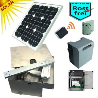 Solar-Set NICE Unterflurantrieb LFAB 24V bis 4,0m Flügelbreite 1-flügelig verstärktes Gehäuse, mit Steuerung