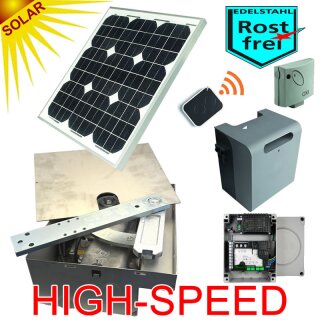 Solar-Set NICE HIGH-Speed Unterflurantrieb LFAB 24V bis 4,0m Flügelbreite 1-flügelig verstärktes Gehäuse, mit Steuerung