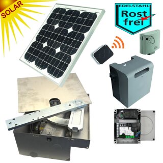 Solar-Set NICE Unterflurantrieb BFAB 24V bis 5,0m Flügelbreite 1-flügelig, mit Steuerung