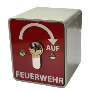 Schlüsselschalter Auf Putz mit PHZ,1-seitig,"Tastend" - Feuerwehr